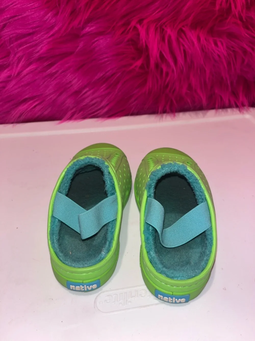 Kids Lightweight Slip-On Shoes in Lime NATIVE Shoes